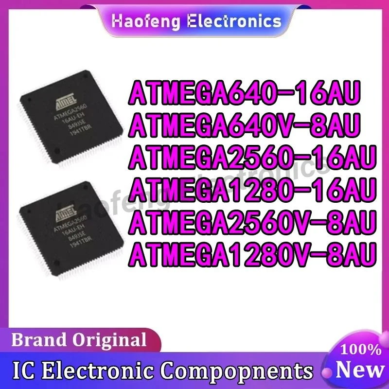 ATMEGA640-16AU ATMEGA640V-8AU ATMEGA1280-16AU ATMEGA1280V-8AU ATMEGA2560V-8AU ATMEGA2560-16AU ATMEGA IC MCU Chip TQFP-100