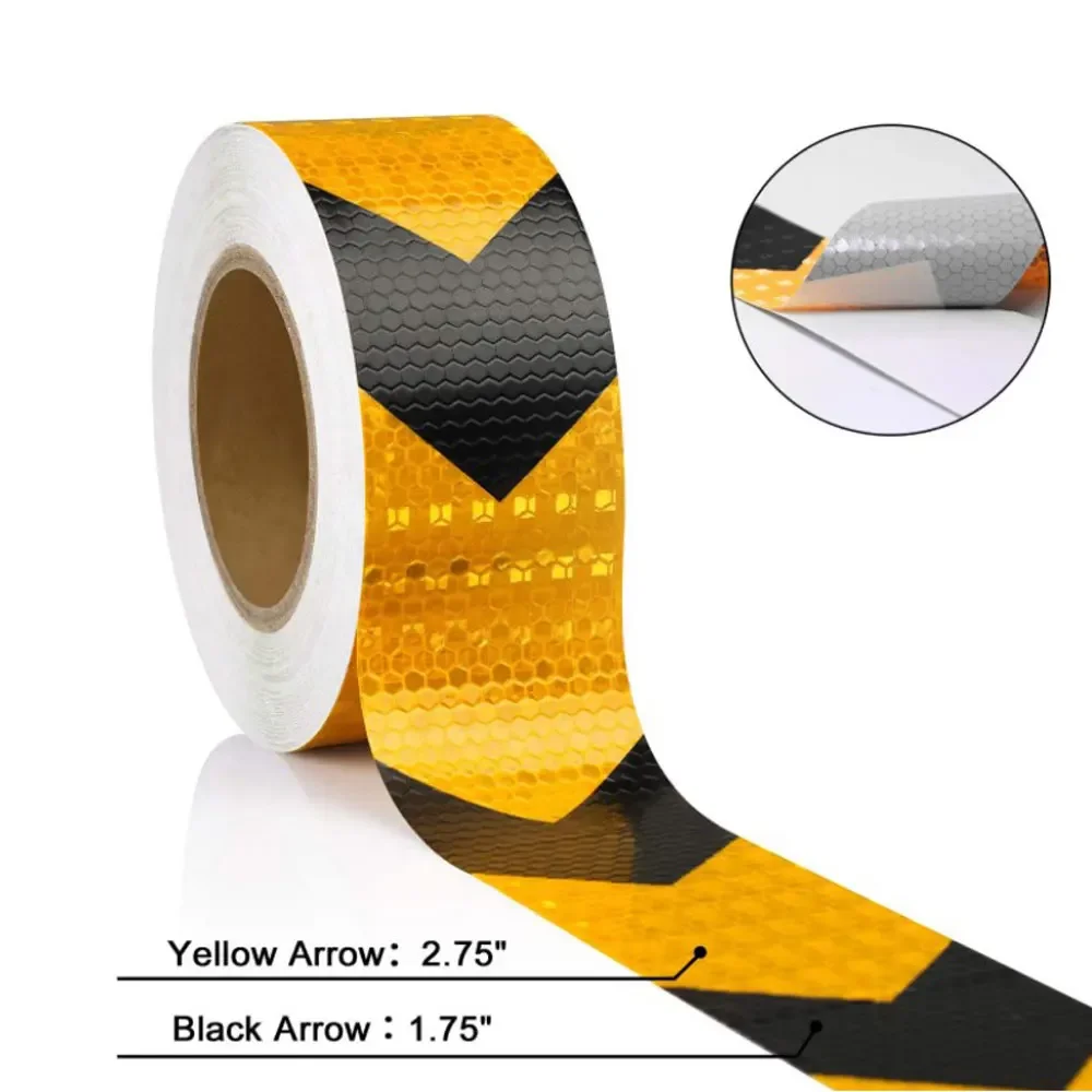 1x Car Reflective Sticker Safety Mark Warning Reflector Strips Tape For Car Bicycle Truck Trailer Reflection Decor Accessories