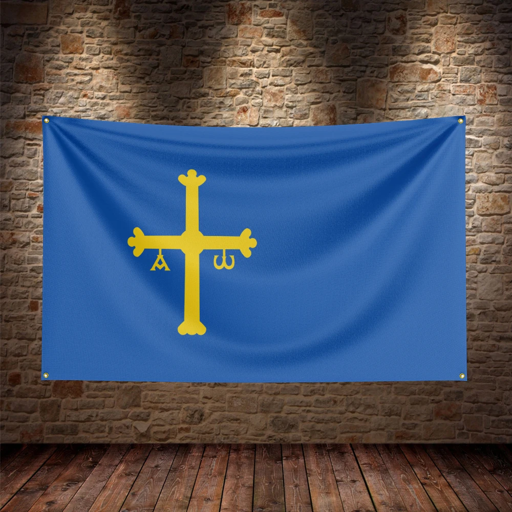 Bandera española de Asturias de España de 3x5 pies para decoración
