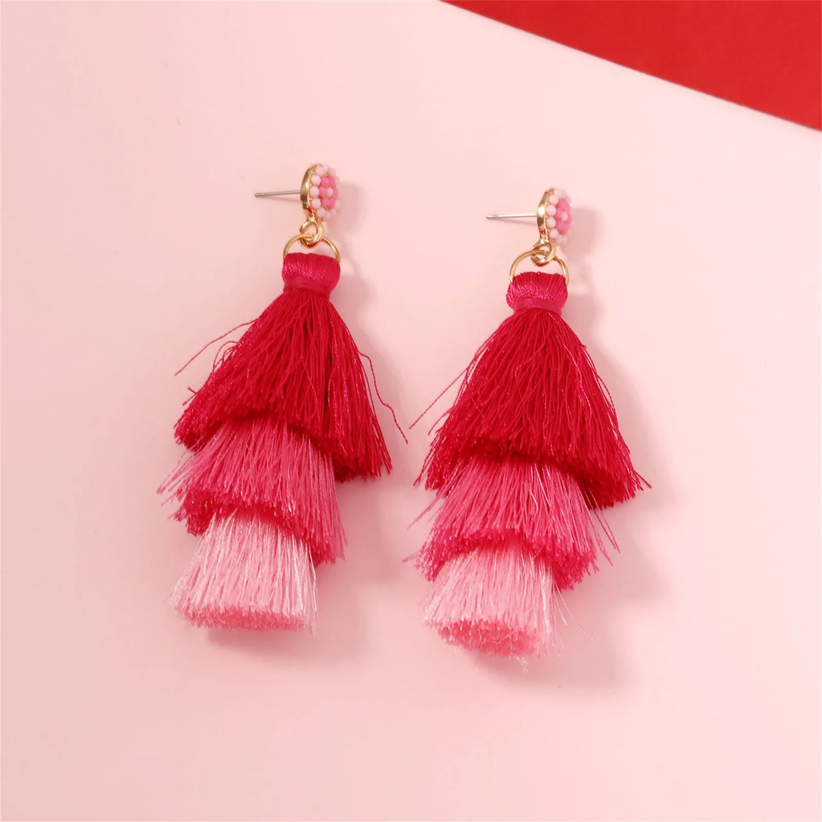 Women'S Valentine'S Day Elements Tassel Versatile Temperament Fashion Light Luxury Earrings Fun Holiday Accessories Aretes