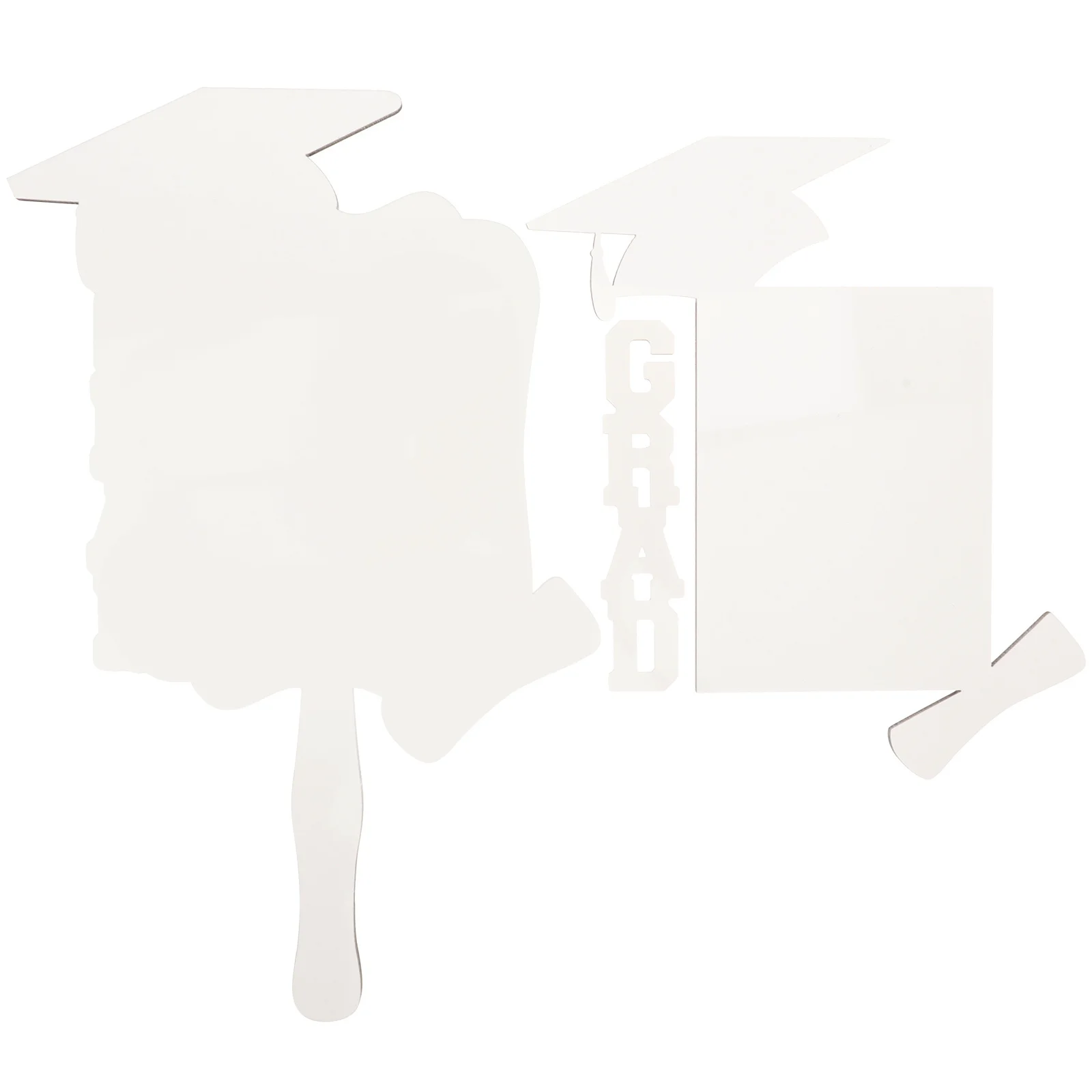 Graduation Cap Fan Sublimation Blank Picture Frame Diy Heat Transfer Photo Frame For Party Decoration Art Supplies