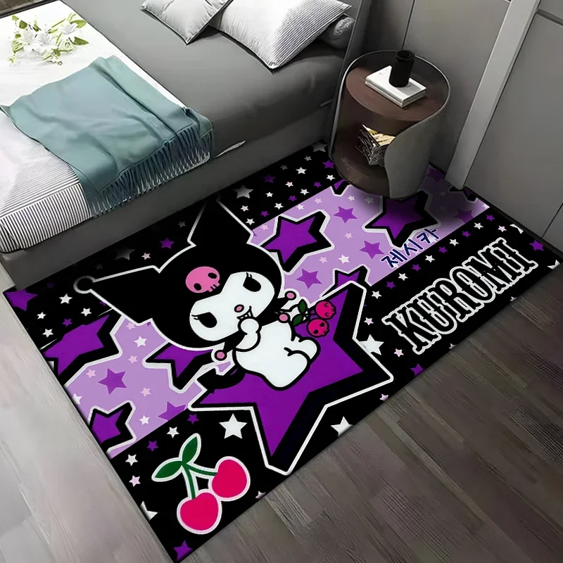 Sanrio Kuromi Animation Area Rug,Carpet for Home Living Room Bedroom Sofa Doormat Kitchen Decor,Non-slip Floor Mat  Alfombra