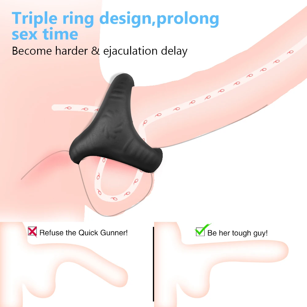 Penis Cock Ring Reusable Silicone Semen Cock Ring Penis Enlargement Delayed Ejaculation Erection Sex Toys For Men Sex Shop