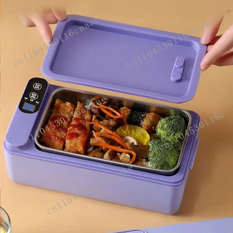 Portable Outdoor Wireless Battery/USB Electric Heating Lunch Box Rechargeable Insulated Eco-friendly Food Warmer 1L Capacity