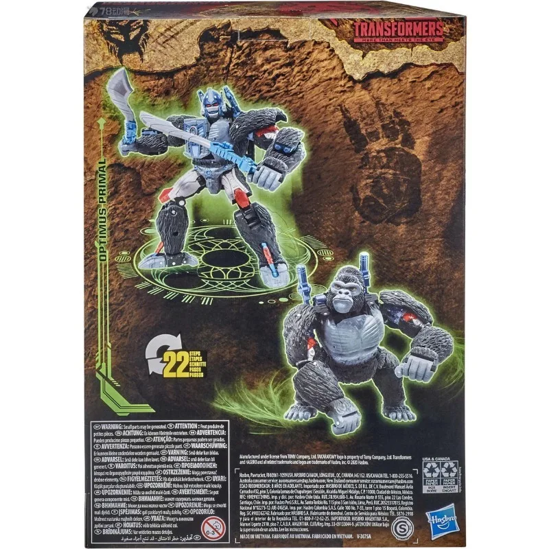 ในสต็อก Takara Tomy Transformers ของเล่น Kingdom WFC-K8 Optimus Primal รุ่นหุ่นยนต์คอลเลกชันตัวเลขการกระทําของเล่นของขวัญงานอดิเรก