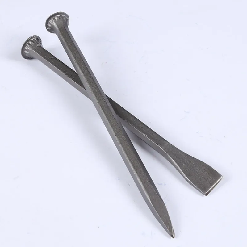 1PC Pointed/Flat Mouth Chisel Handmade Alloy Tungsten Steel Chise Stone Splitting Chisel for Carving Stone Masonry Tools