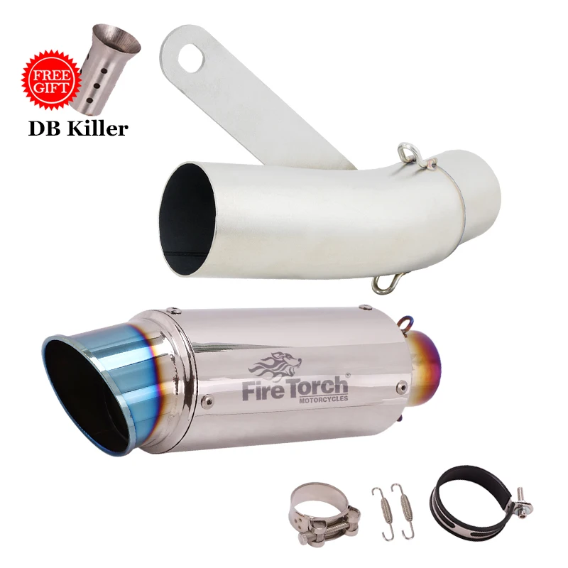 Slip On For QJMOTOR SRK800RR QJ800GS-G 2023 2024 Motorcycle Exhaust Escape System Mid Link Pipe With 51mm Muffler Moto DB Killer