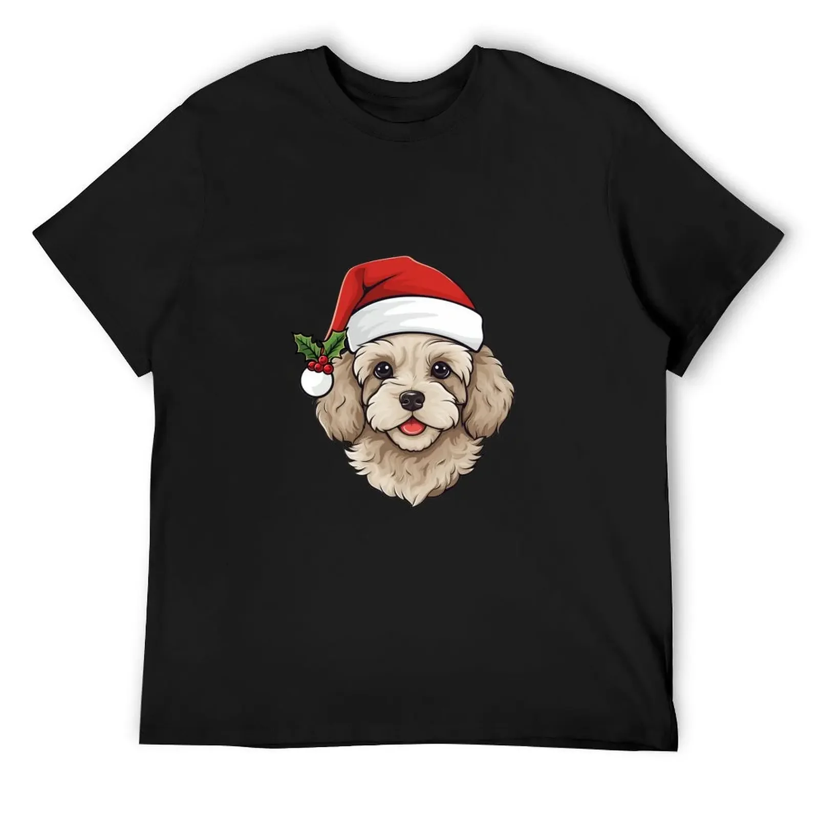 Cavapoo and Cavoodle Christmas Cream, Light Gold T-Shirt anime clothes new edition mens shirts graphic tee