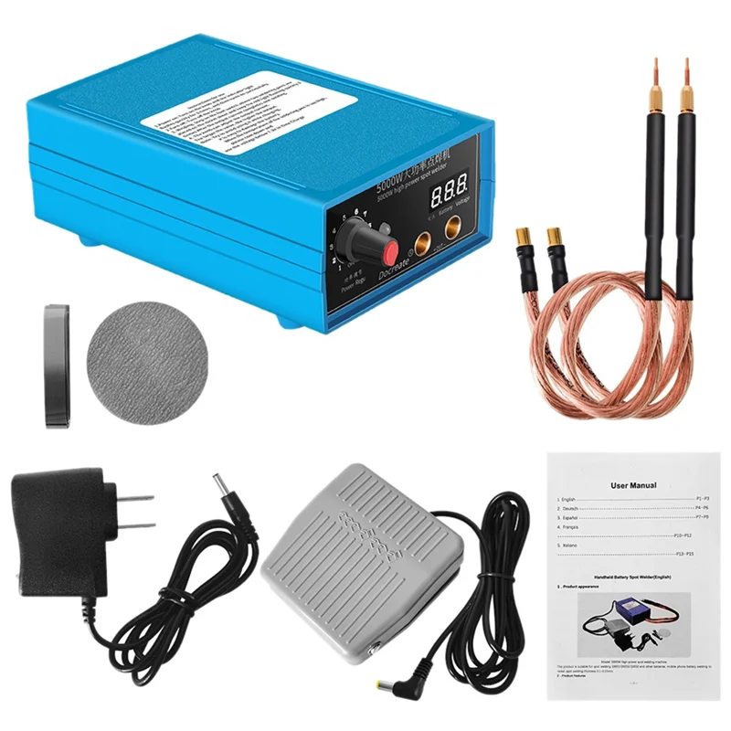 

PZHI-5000W Spot Welder Portable High Power Spot Welder Mini Handheld Spot Welding For 18650/26650/32650 Battery