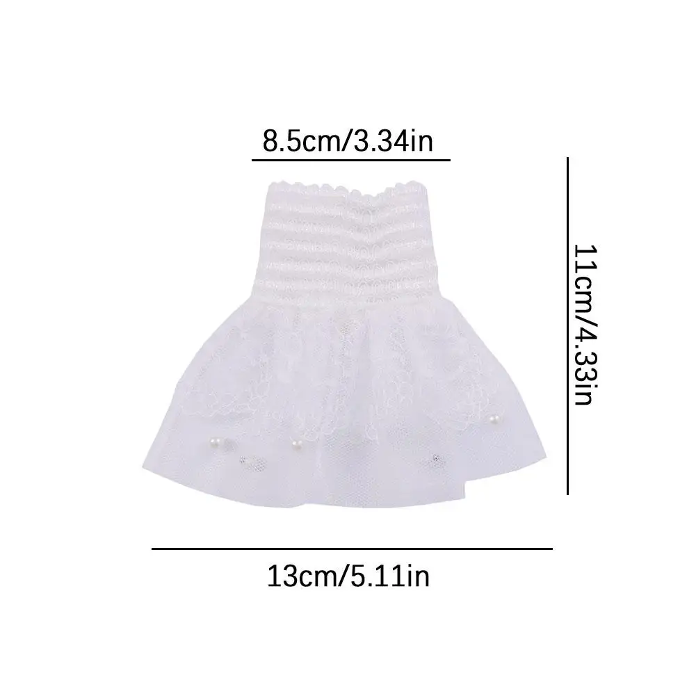 1 пара, съемные блестящие прозрачные черные и белые кружевные трубы