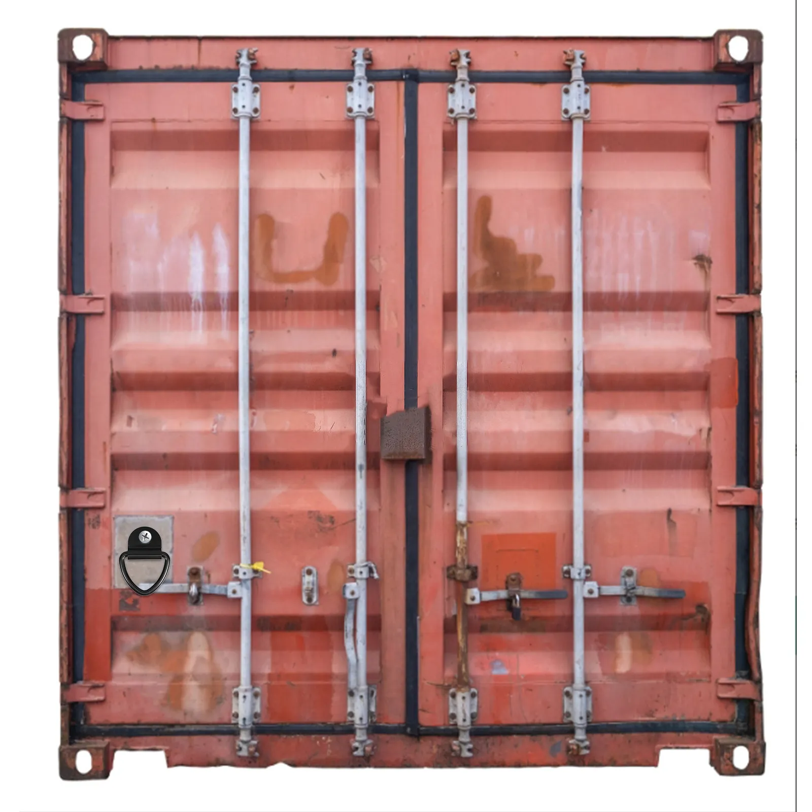 

4Pcs Heavy Duty Truck Hooks Carbon Steel D-Ring Anchors for Secure Cargo Fastening in Utility Trailer Van Bed Applications