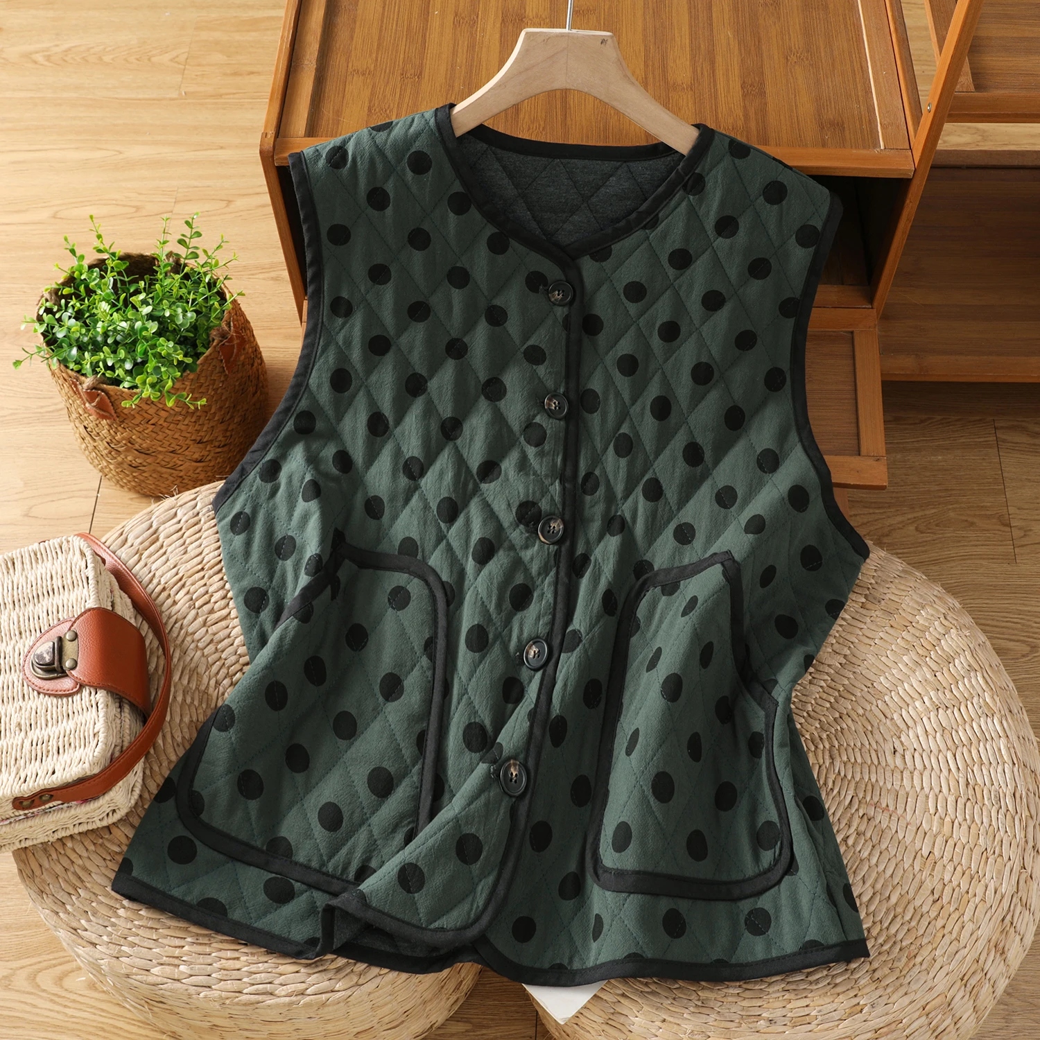 سترة خفيفة الوزن من القطن الرقيق ort Svel مستديرة Ne ملابس خارجية دافئة من الجلد الصناعي فضفاضة بزر واحد للتنقل #3