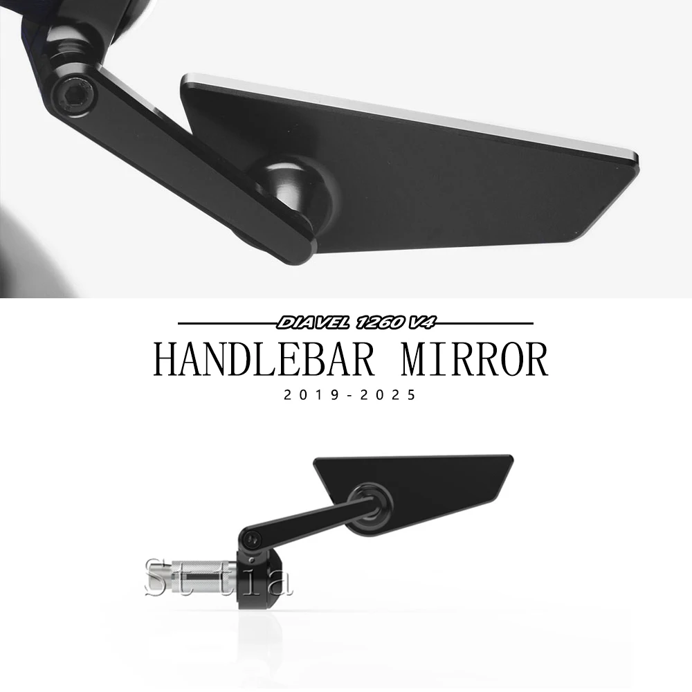 

Motorcycle New Rear View Mirrors Fit For Ducati Diavel 1260 S XDiavel 1262 S Diavel V4 2019-2026 CNC Handlebar Rearview Mirror