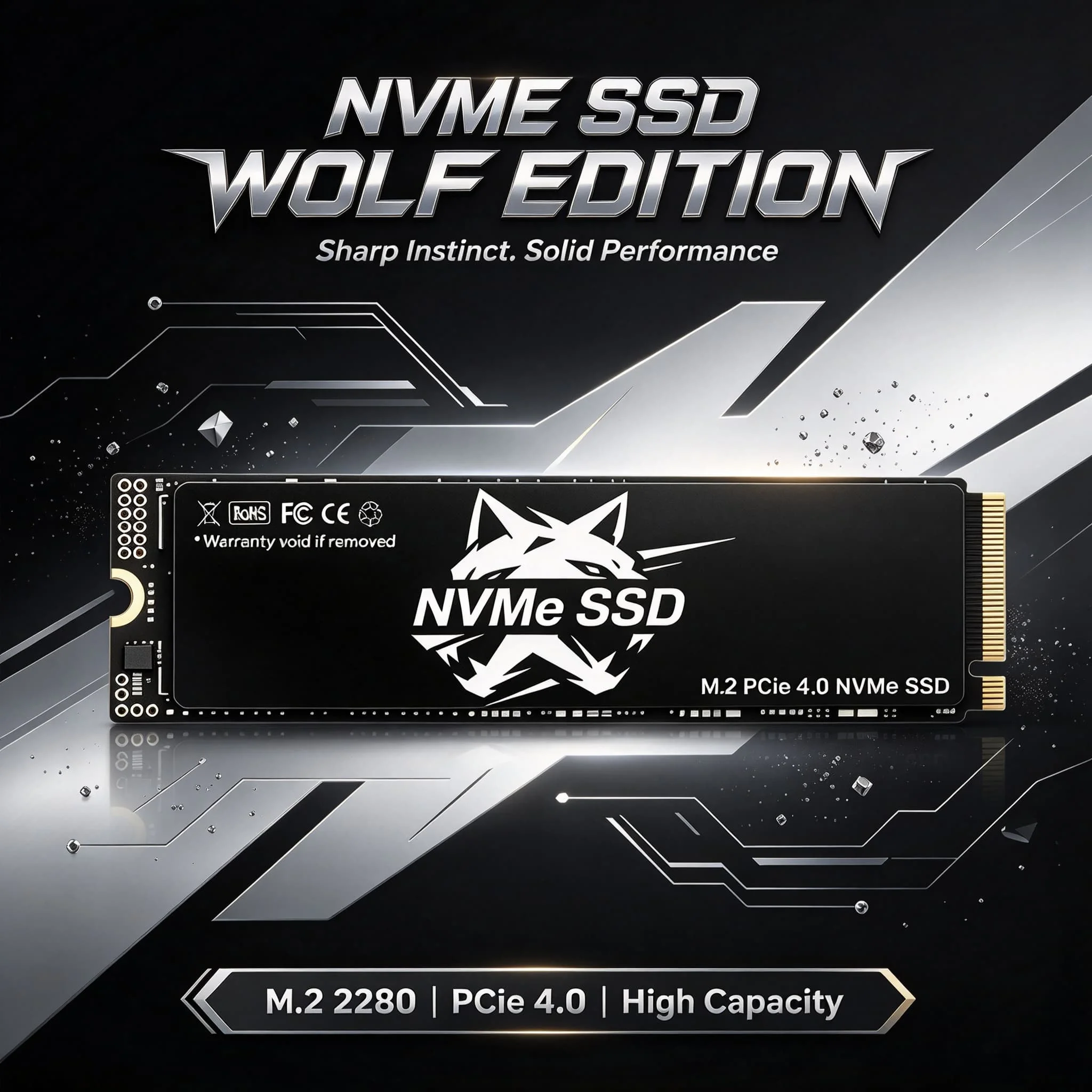 High Speed New HS High Speed M2 NVMe PCIe Gen4 SSD 500GB 1TB 2TB 4TB Internal Solid State Drive for Gaming Office PC Laptops SSD