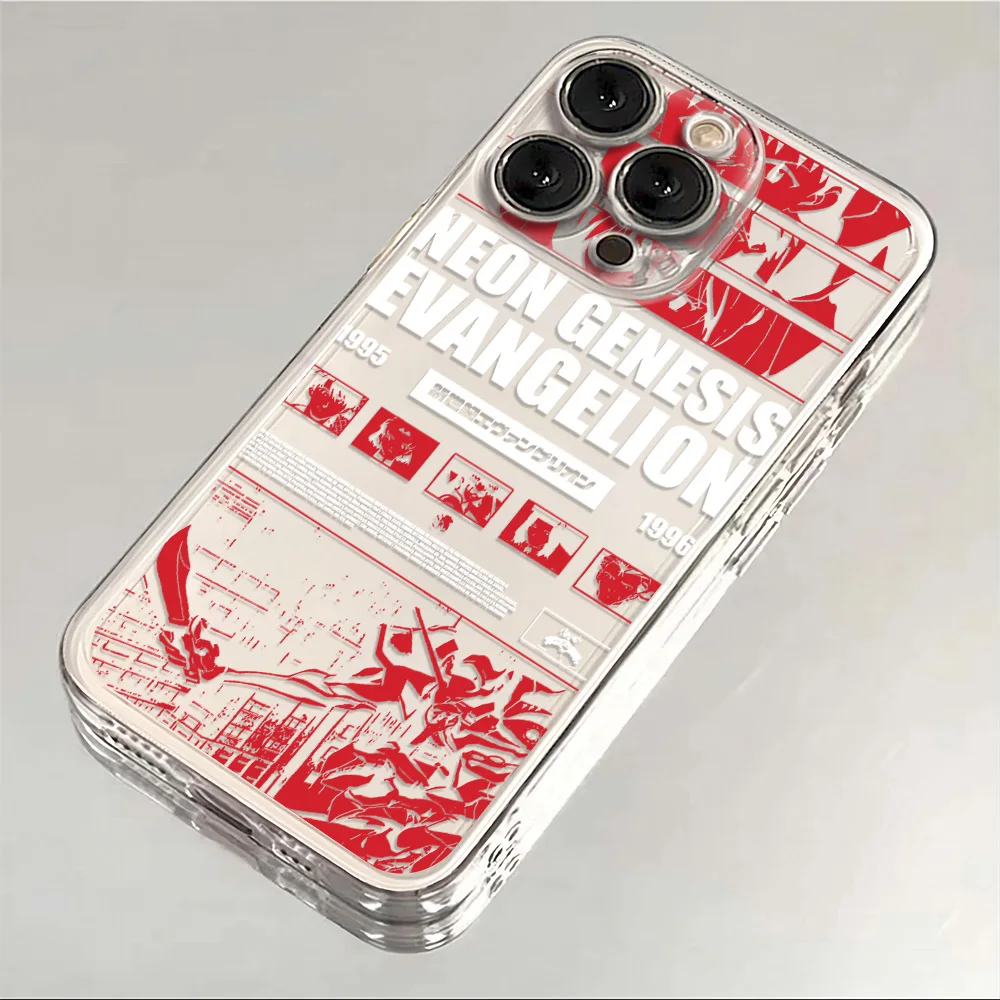 حافظة هاتف رائعة E-EVA لهاتف آيفون 17 16e 16 15 14 13 12 11 Mini Air Pro Max X XR XSMax 7 8 Plus شفافة ناعمة #4