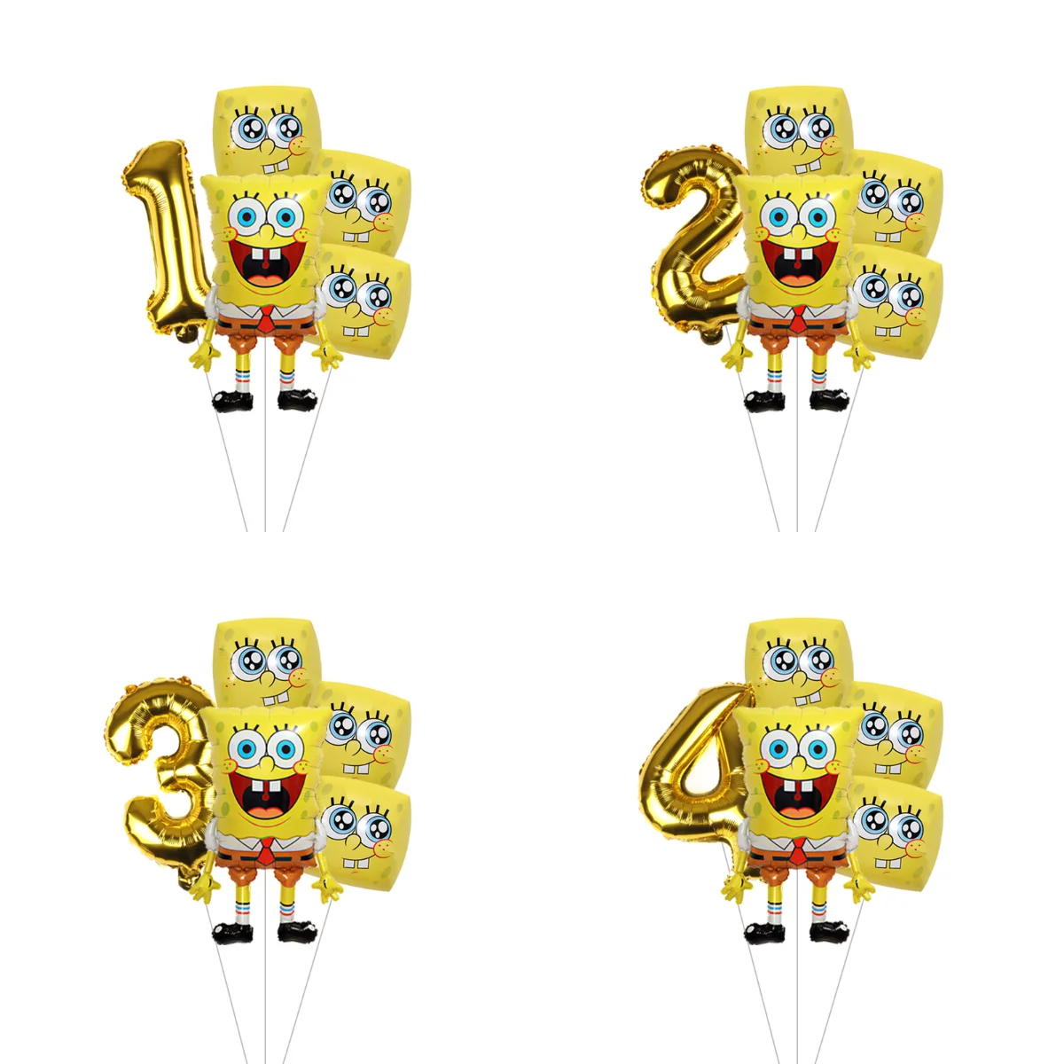SpongeBob Schwammkopf Geburtstagskerze Cartoon Tortendekoration für Kinderparty-Zubehör