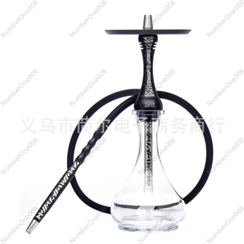 Russian Style Apache Stainless Steel Hookah Single Pipe Glass Hookah Set