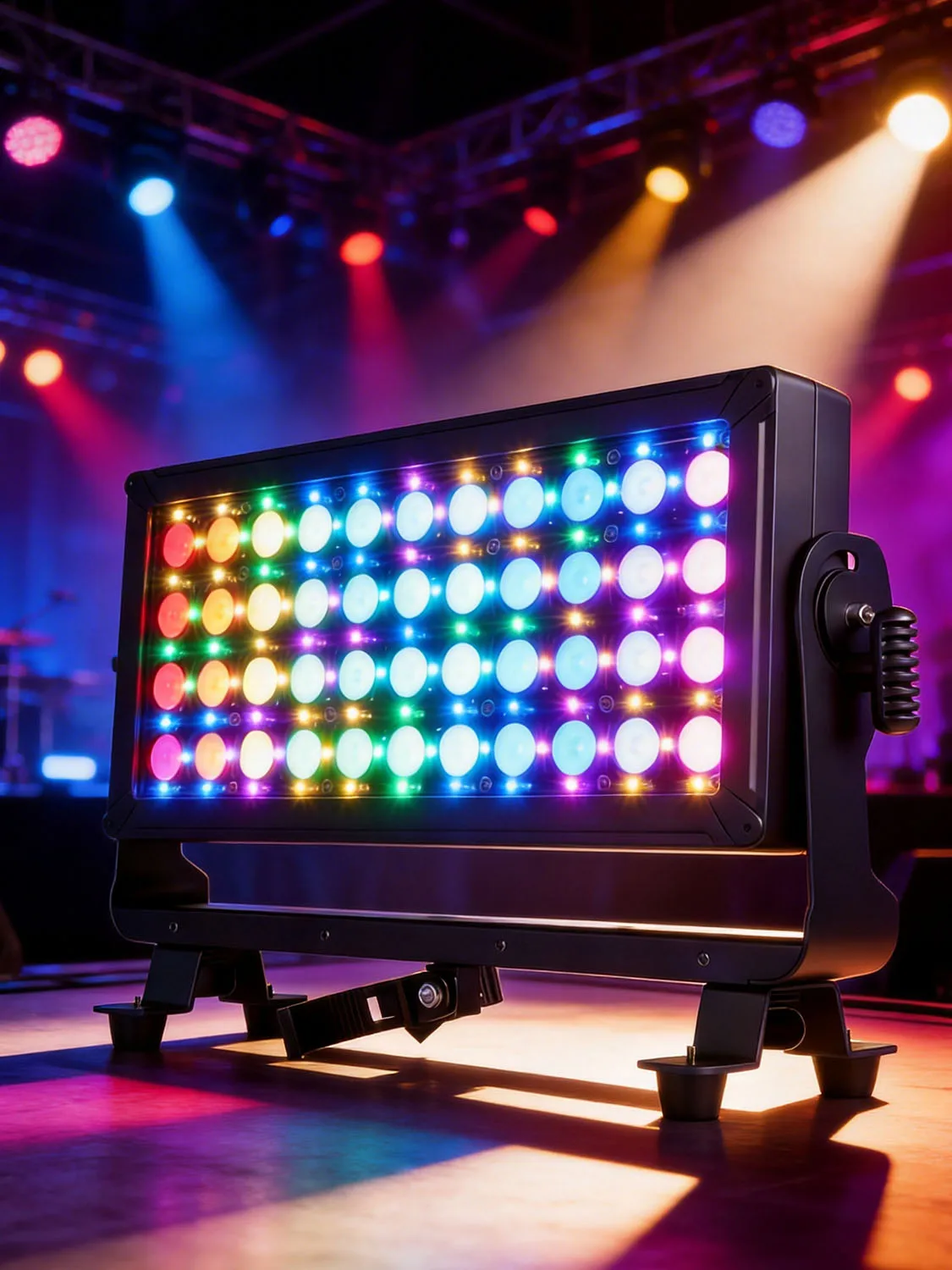 AICPOSE 4 Stück DMX512 IP65 44x10W Pixel RGBW Outdoor Wash Lights Helligkeitsregelung Beleuchtung für DJ, Disco, Hochzeit