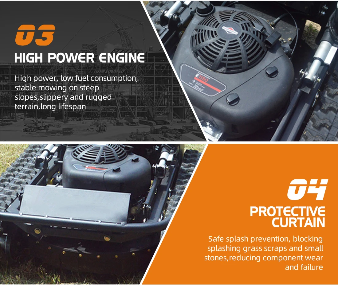 Advanced Remote Control Lawn Tractor with Snow Removal Attachment, LED Headlights for Enhanced Visibility in Low Light