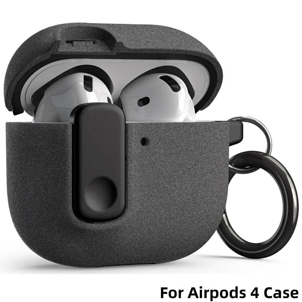 for AirPods 4 with Safety Lock Buckle Shockproof Case Cover Wireless Earbuds Full Protection for AirPods 4 Headphone Accessories