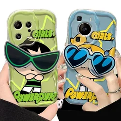 P-Powerpuff Girls Glasses Case for Xiaomi Redmi Note 12 12C 11A Pro Plus Turbo 12S 11 11S 10 10X Prime 9 9T 9A 9C 9i 4G 5G Cover