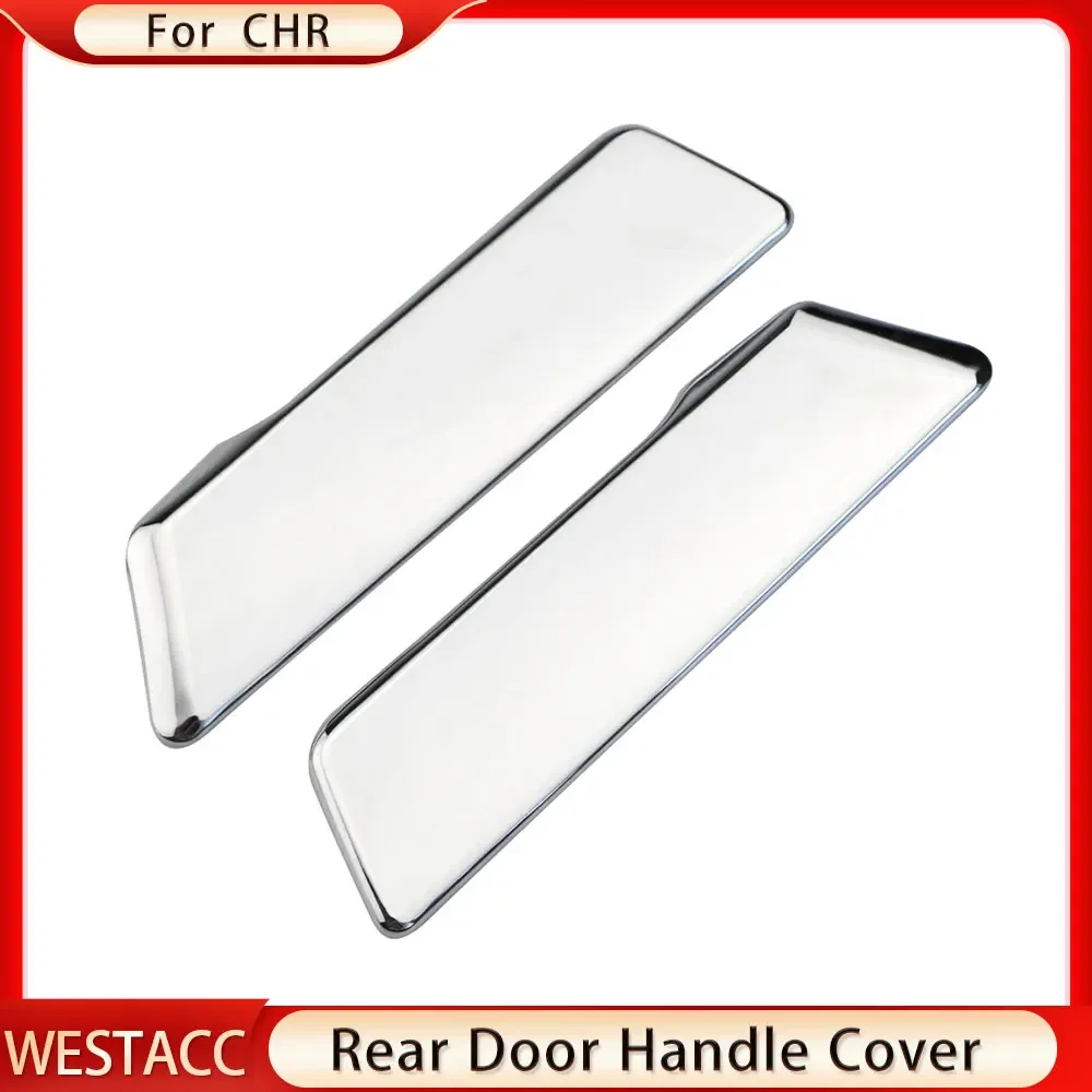 ABS Chrome Car Rear Door Handle Cover Protection Trim Sticker for Toyota C-HR CHR 2016 2017 2018 2019 2020 Accessories