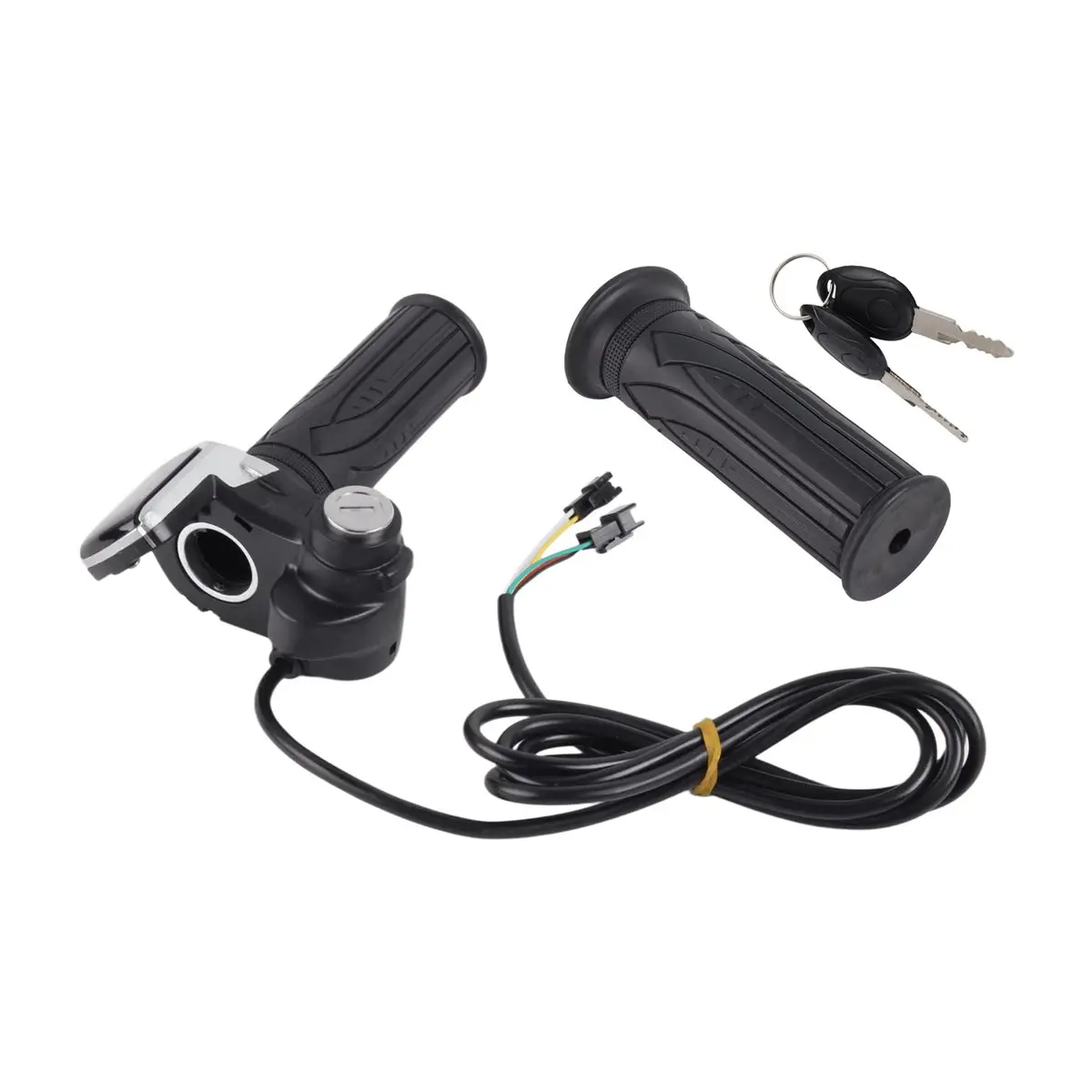 ✱48V Throttle Handlebar Grip Power Speed Rotary with Key with LCD Battery Display for Electric Scooter Bike Parts