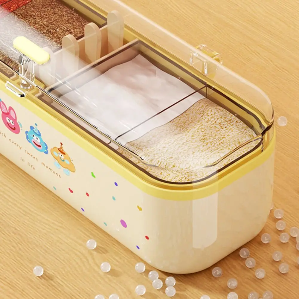 Sealed Spice Storage Rack 4 Grids Food Grade Kitchen Storage Organizer with Spoon Durable Spice Storage Container Household
