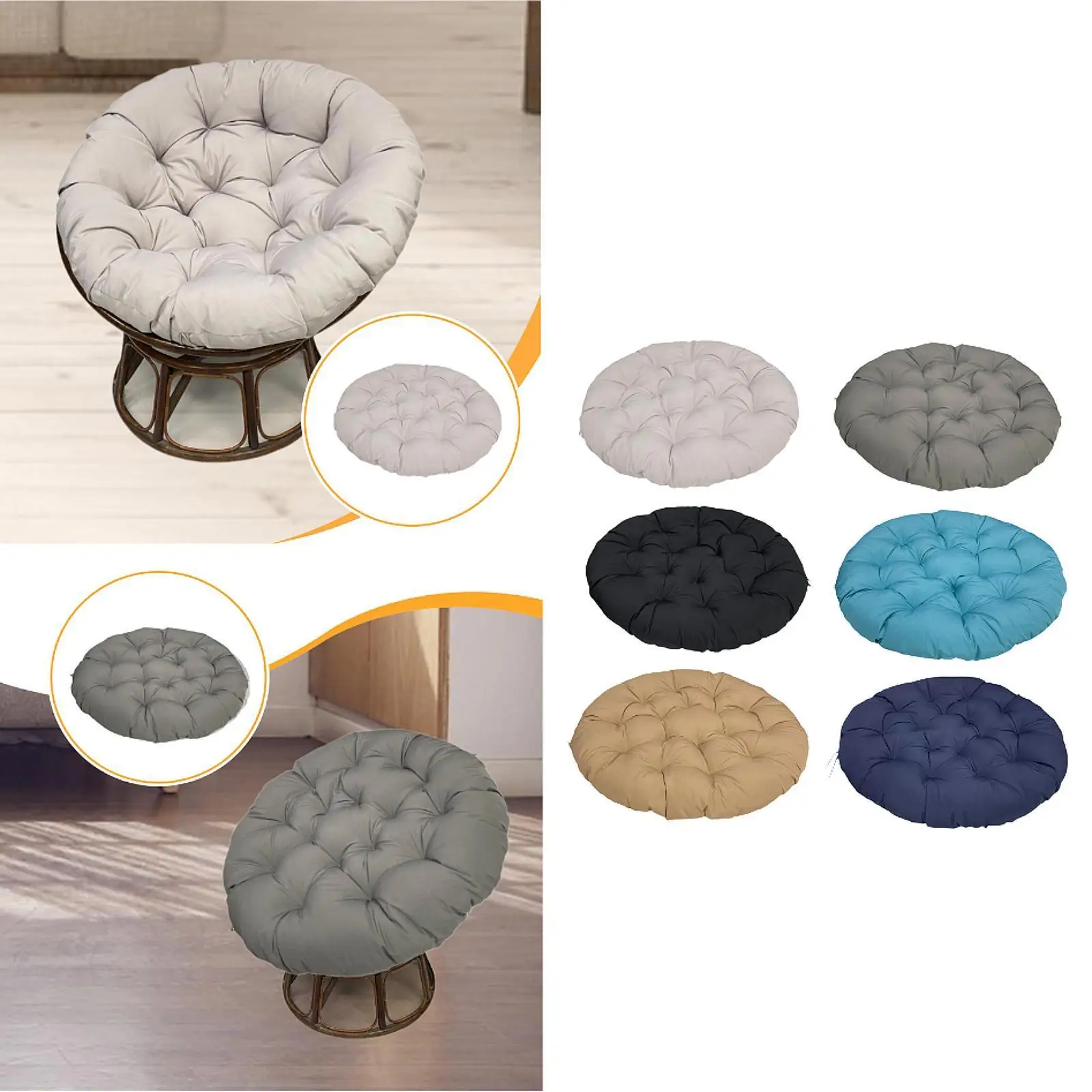 Egg Chair Cushion Padded Seat Cushion Hanging Chair Cushion Thick Garden Chair Mat for Sofa Family Rooms Meditation Only Cushion