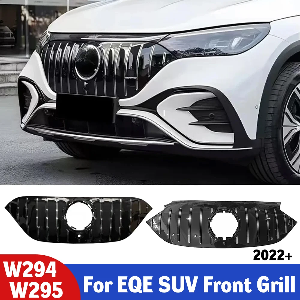 

Gloss Black Car Front Grille for Mercedes-Benz EQE SUV W294 W295,2022 2023 2024 Models,Exterior Styling