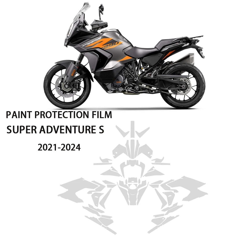 For Super Adventure S 2021-2024 Motorcycle PPF TPU Transparent Ultra-Thin Kit Super Adv S Parts Paint Protection Film