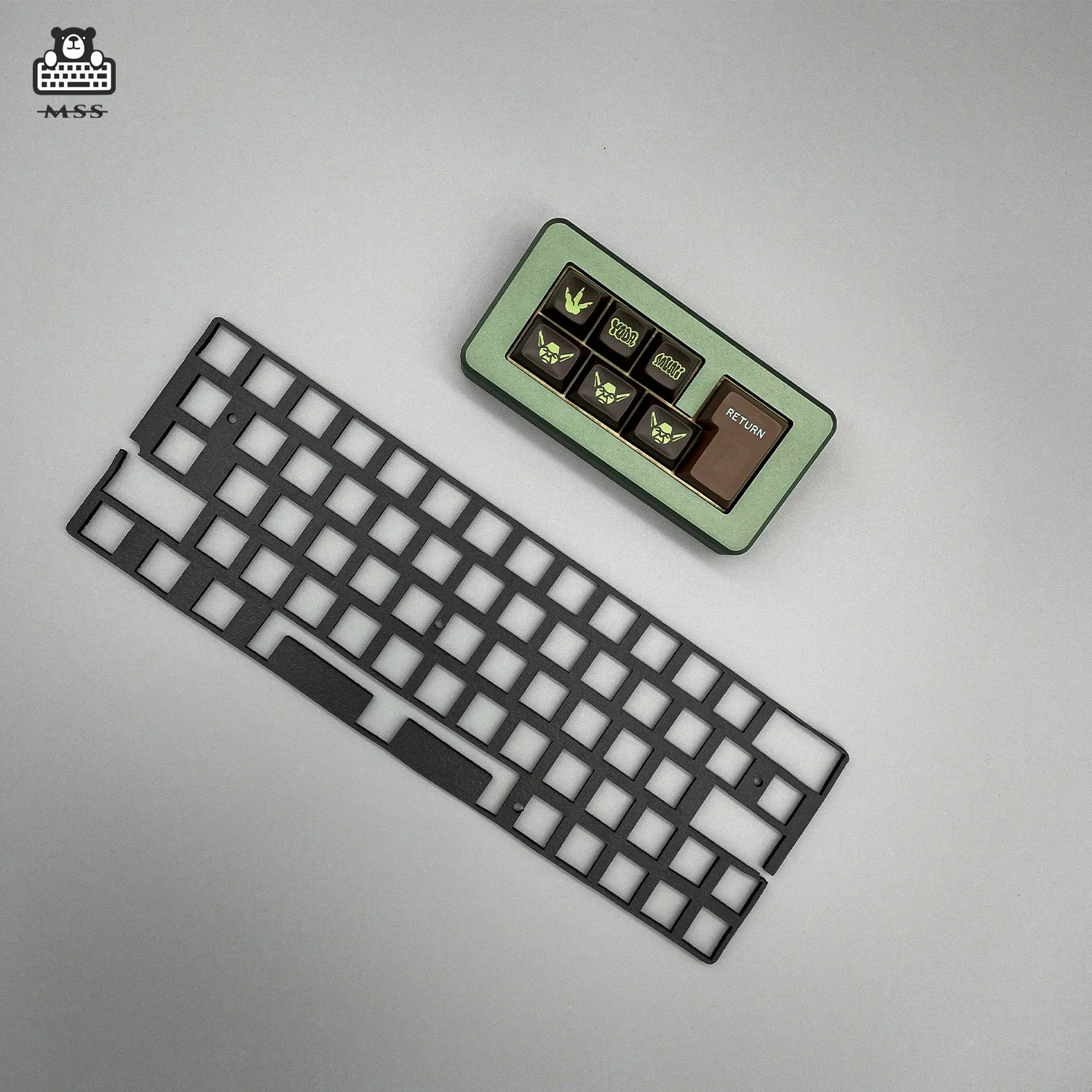 Poron-Placa de espuma para interruptor, funda para teclado, 61, 64, 68 teclas, diseño