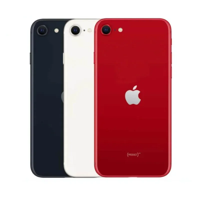 كاميرا Apple iPhone SE 2022 SE3 4.7 بوصة A15 Bionic Chip 12MP بصمة الإصبع 4G RAM 64GB 128GB 256GB ROM هاتف أصلي غير مقفول