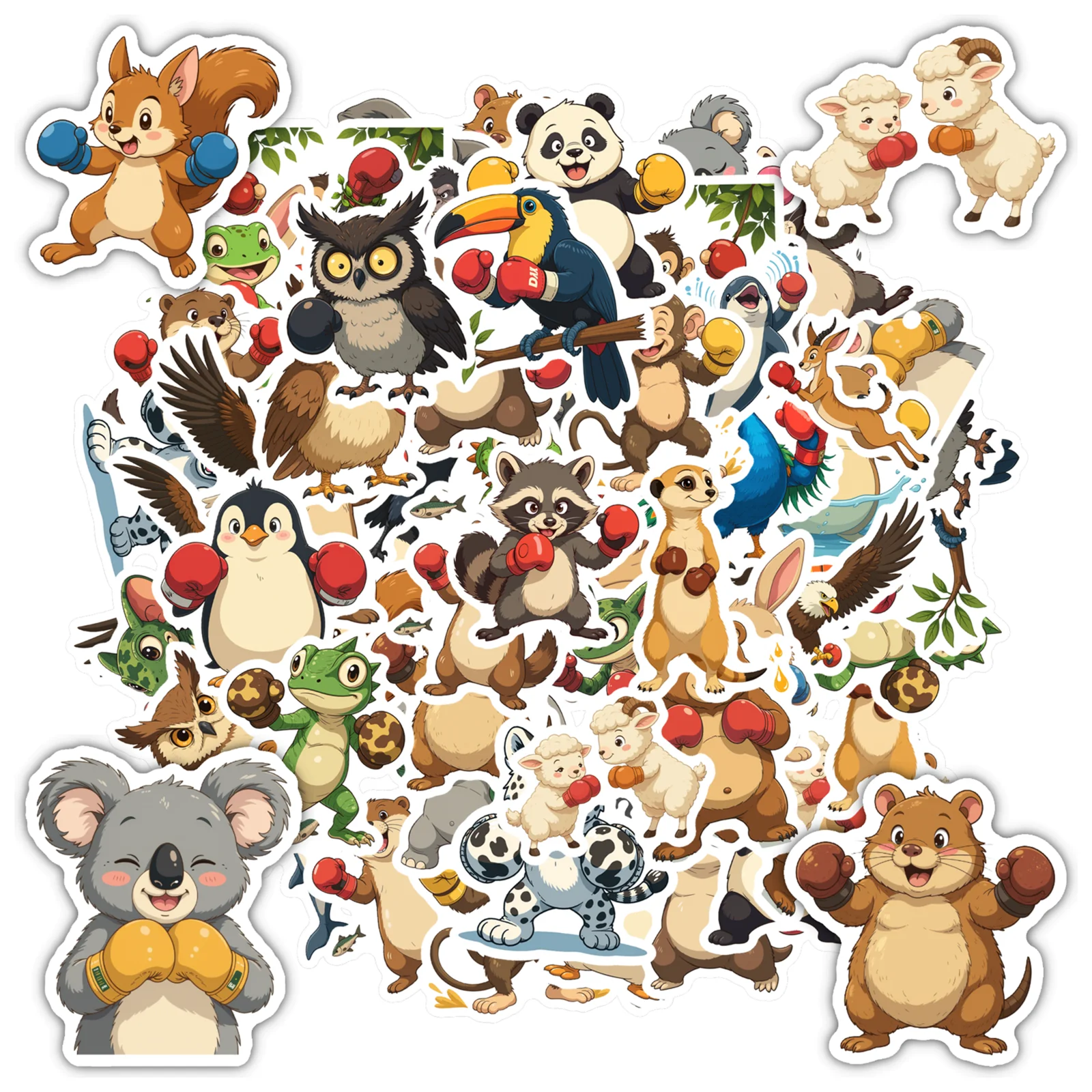 

35pcs-100pcs Fun Stickers Cartoon DIY Stickers Animal Stickers For DIY Phone Laptop Scrapbook Bike Guitar DIY