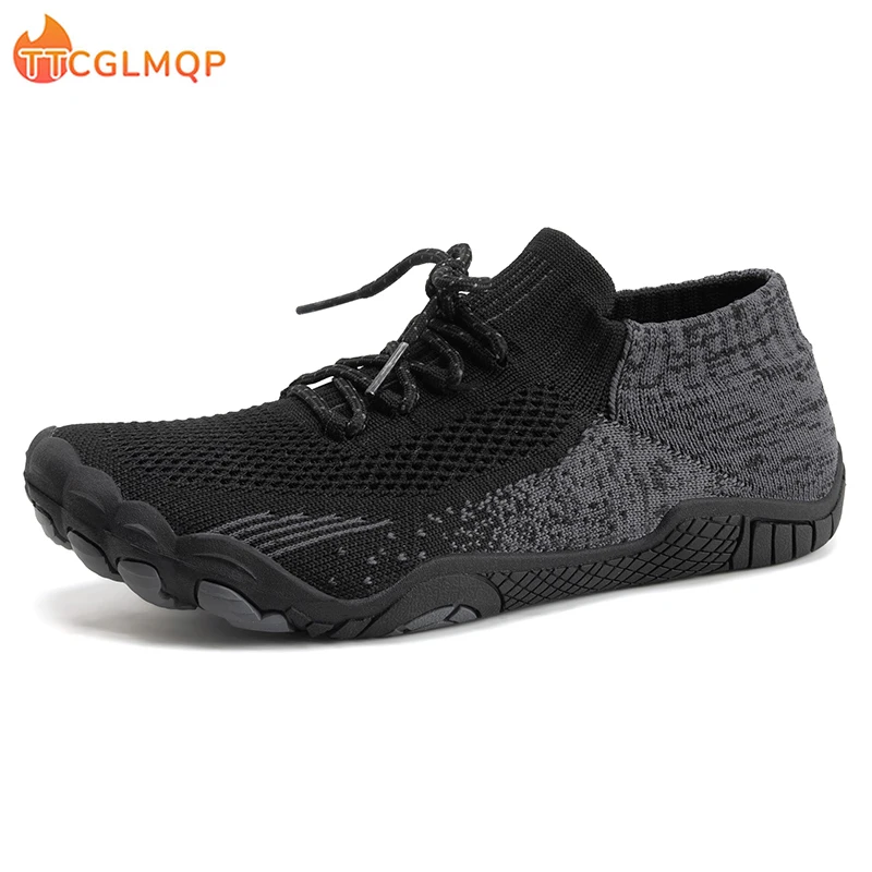 Fashion Unisex Wider Shoes Breathable Mesh Men Barefoot Wide-toed Shoes New Flats Soft Zero Drop Sole Wider Toe Sneakes Big Size