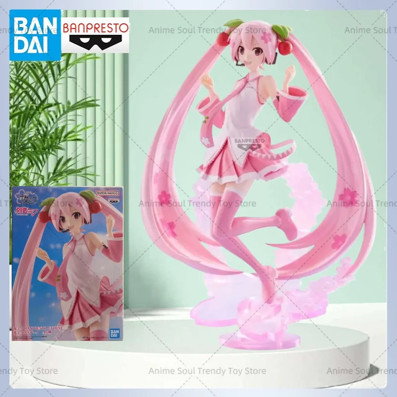 

In Stock Original Bandai Banpresto Evolv Hatsune Miku Sakura Miku Anime Action Figures Model Brand New Gift AS