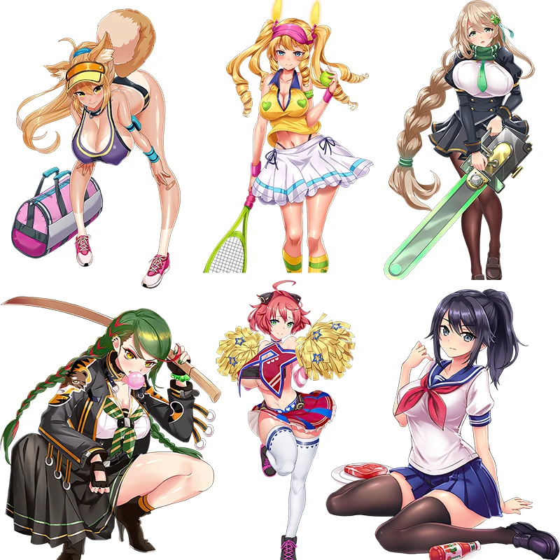 Three Ratels CK721 Project qt lovely school style Anime girl PVC sticker for home decoration car moto Ipad decals