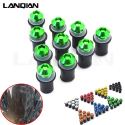 Kit de tornillos de carenado para pantalla de viento, Kit de tornillos de montaje de parabrisas para KAWASAKI Ninja 250, 300, 650, H2R, 250R, ZX6R, ER6N, ZX14R, 10 Uds.