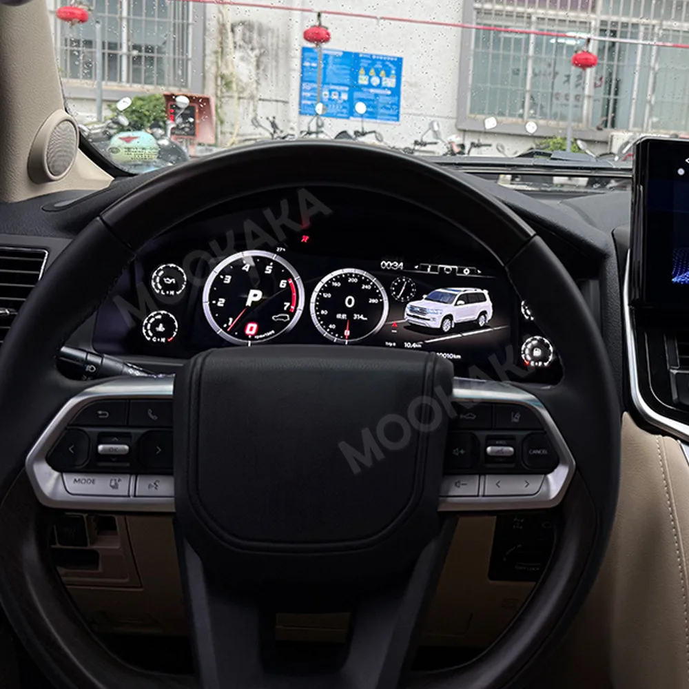 

Для Toyota Land Cruiser LC200 2008-2015: Цифровая приборная панель LCD, виртуальный кокпит, многофункциональный спидометр