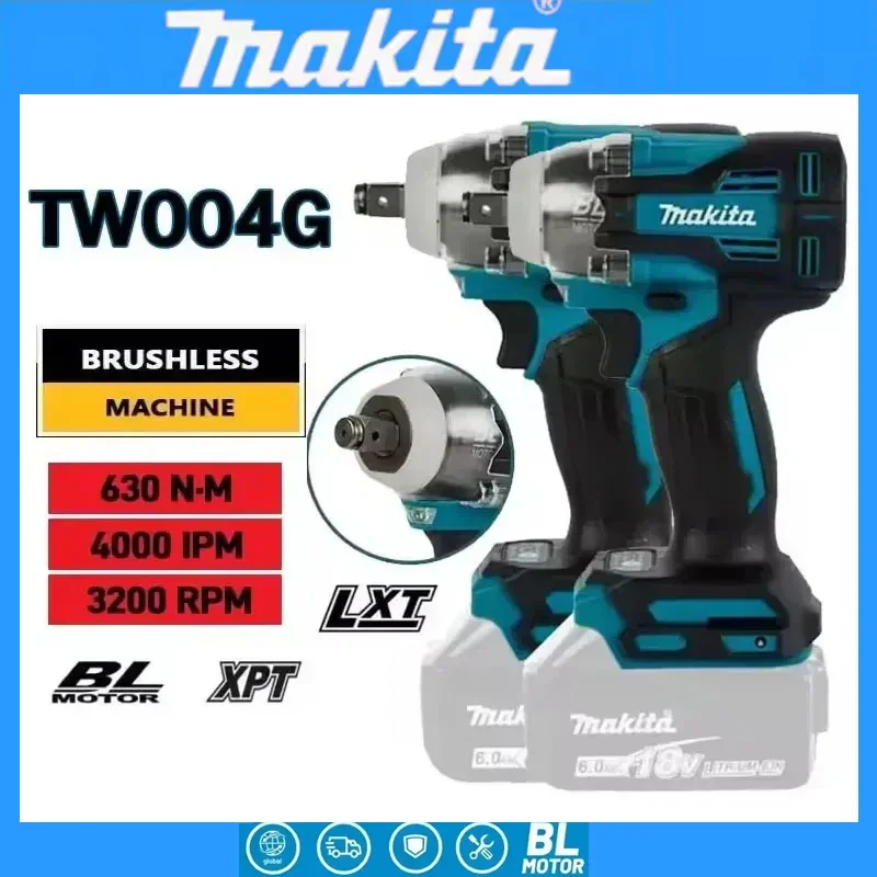 

Бесщеточная отвертка Makita TW004G 630N.m, беспроводная электрическая отвертка, перезаряжаемая дрель-шуруповерт для аккумулятора Makita 18 В