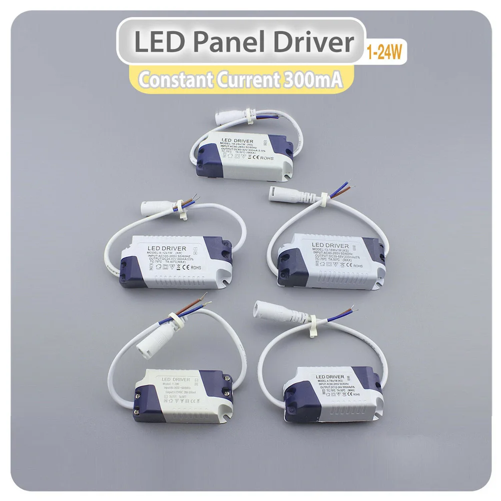 300mA ไดรฟ์ Led 18W-24W ไดร์เวอร์ LED 24W 300mA 3W 6W Constant Current ไดรฟ์ DC ไฟ Led อุปกรณ์เสริม