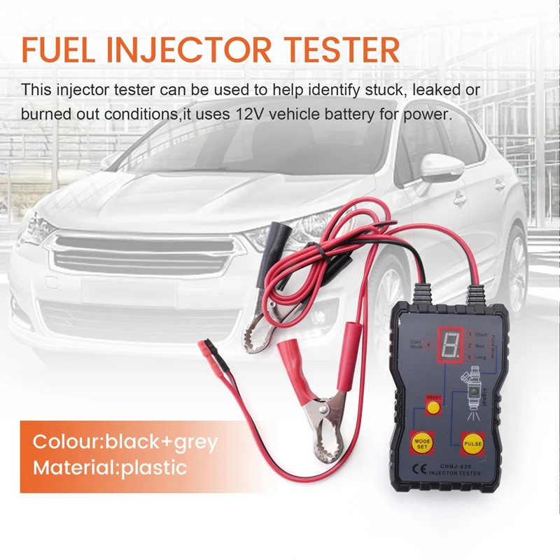 1PC Professional Car Cleaning Tool Car Fuel Injector Tester Fuel System Scan Tool For Car Black + Gray