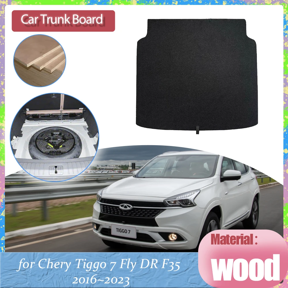 Car Trunk Board for Chery Tiggo 7 Fly DR F35 2016~2023 2017 Spare Tire Cargo Cover Waterproof Carpet Storage Part Pad Accessorie