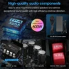 Nobsound NS-13G-MAX 하이파이 포노 스테레오 오디오 앰프, 미니 클래스 D 파워 앰프, 2 채널 TPA3255, 300W * 2 4