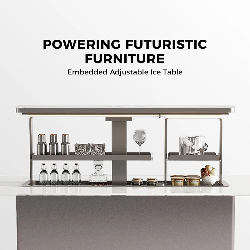 تمتد طاولة الطعام الحديثة متعددة الوظائف رفع طاولة الطعام طاولة ذكية أثاث المنزل لمدة 4-10 أشخاص #5