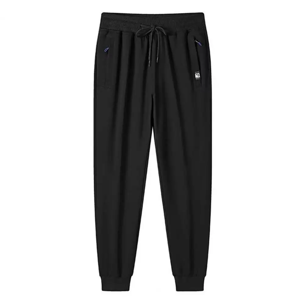 Soft Sweatpants Soft Warm Men's Drawstring Pants with Elastic Waist Zipper Pockets Ankle-banded Design for Casual Sports