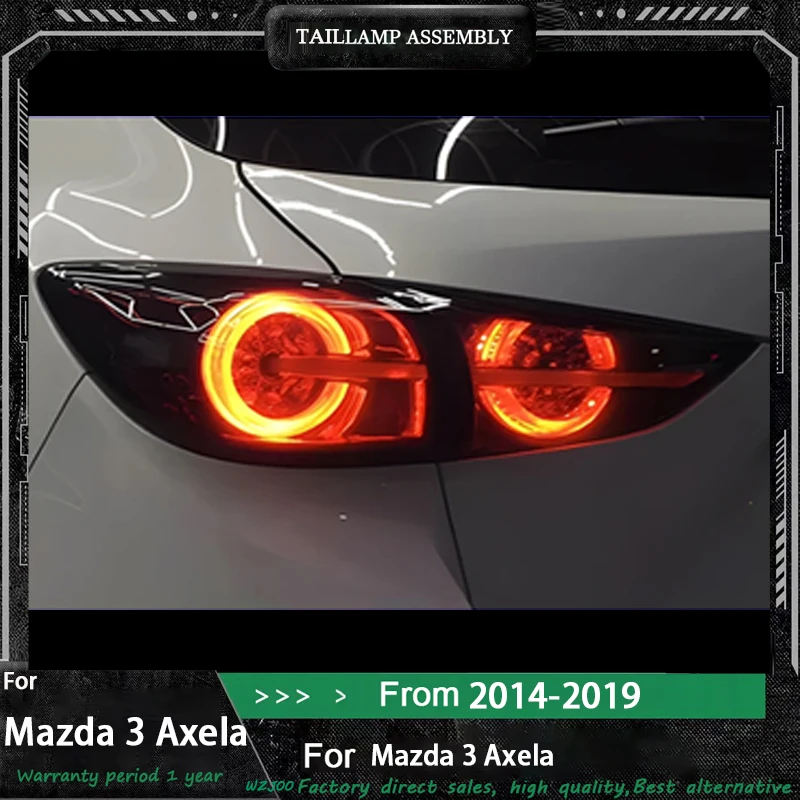 2 PCS Auto Lights For Mazda 3 Axela Mazda3 2014-2019 Tail Lamp Highlight DRL Taillight LED Bulbs Turn Signal Tools Car Accessory