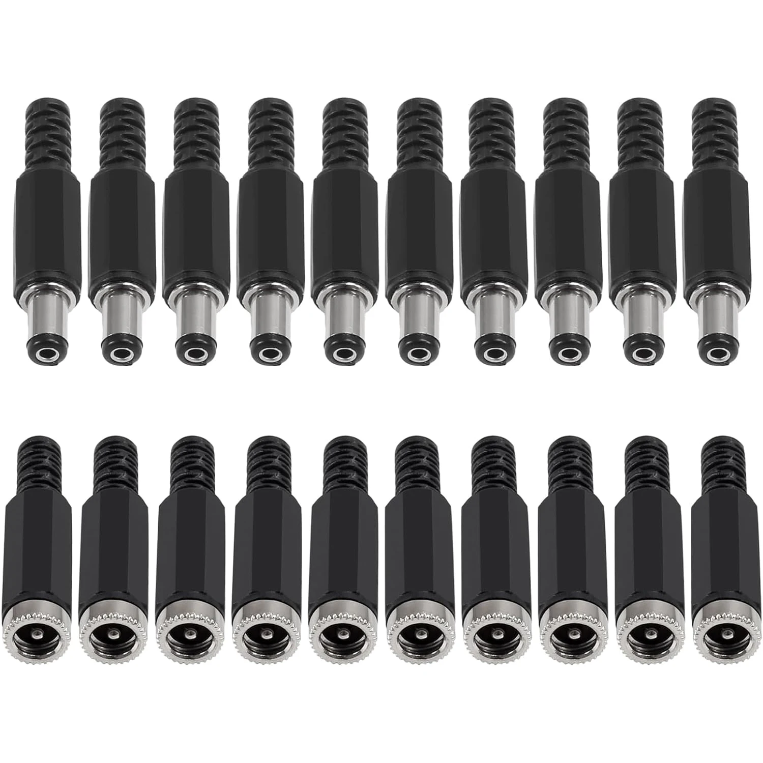 10 par gniazd DC 5,5 mm x 2,1 mm żeńskie gniazdo DC Barrel Jack lutowane złącza DC 5,5 x 2,1 mm wtyczka zasilania DC męskie gniazdo żeńskie Jack