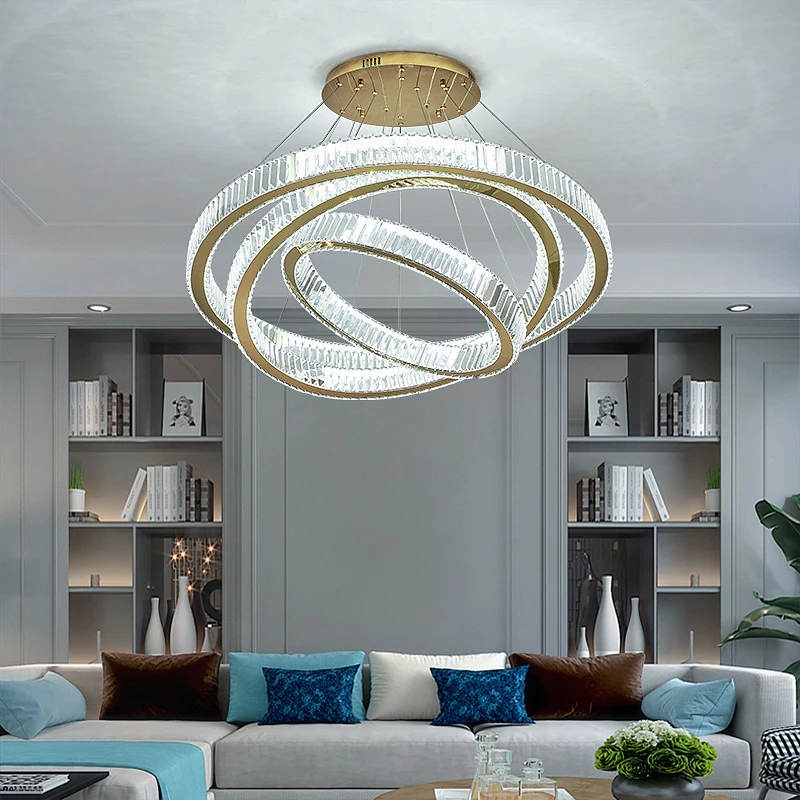 Moderne Amerikaanse populaire led-trap ronde kroonluchter licht luxe hotelvilla woonkamer kristallen hanglamp