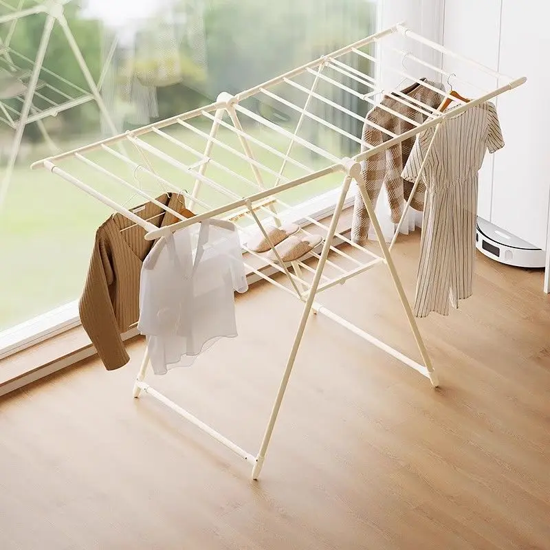 

Floor Cloth drying rack folding multi-functional balcony living room small vertical clothes quilt rack drying baby hangers